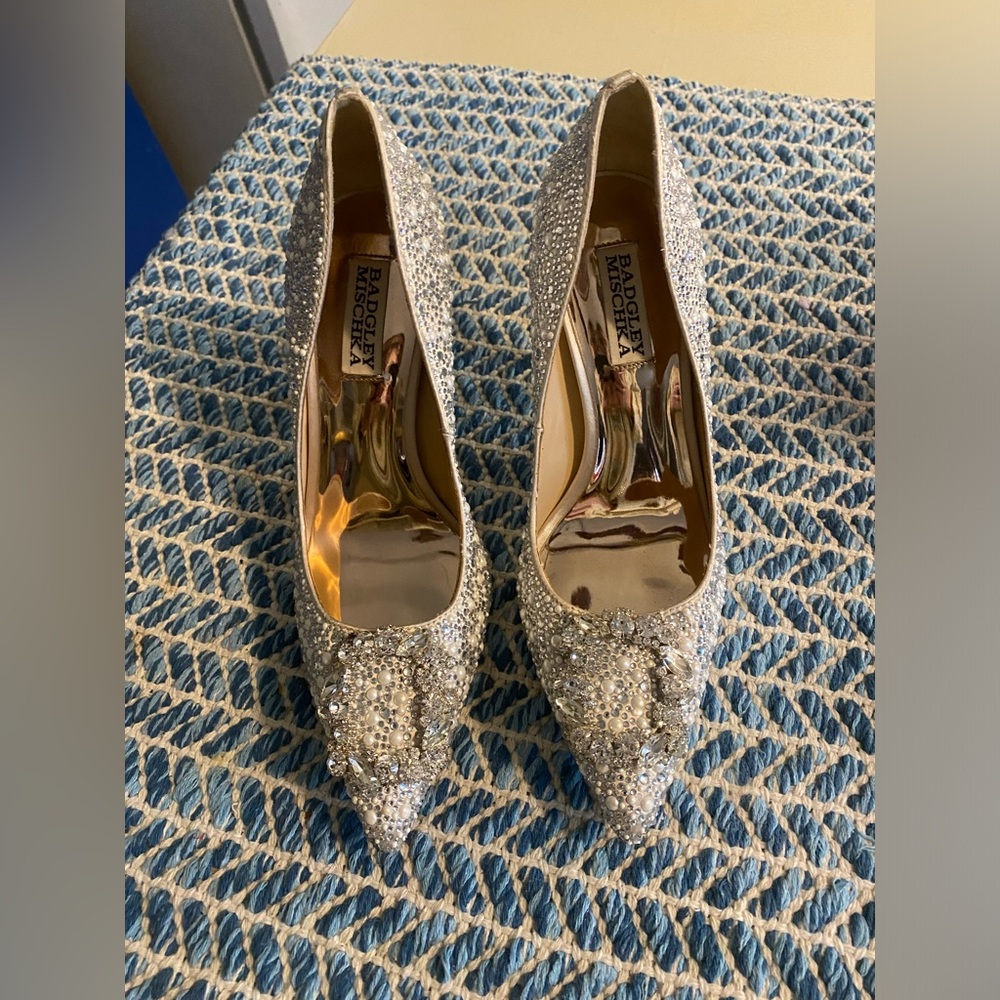 BADGLEY MISCHKA CHER II Crystal Wedding Shoes - Picture 6 of 14
